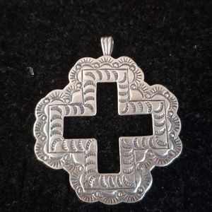 Sterling silver cross pendant